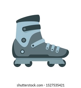 Extreme sport inline skates icon. Flat illustration of extreme sport inline skates vector icon for web design