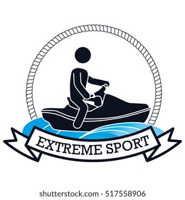extreme sport jet ski banner design
