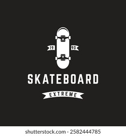 Extreme sport logo, skateboard club, retro vintage. Logo for labels, clubs and posters.