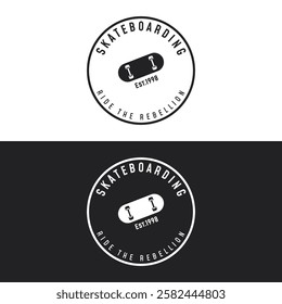 Extreme sport logo, skateboard club, retro vintage. Logo for labels, clubs and posters.