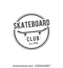 Extreme sport logo, skateboard club, retro vintage. Logo for labels, clubs and posters.