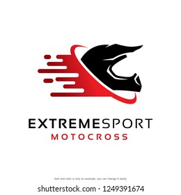 Extreme Sport Motocross Logo Template Design Vector, Emblem, Concept Design, Creative Symbol, Icon