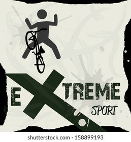 extreme sport over gray background vector illustration