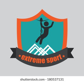extreme sport over  gray background vector illustration