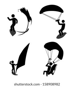 extreme sport over white background vector illustration