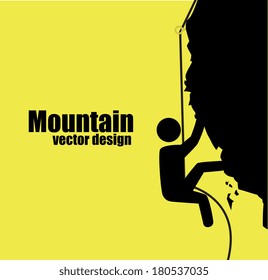 extreme sport over  yellow background vector illustration
