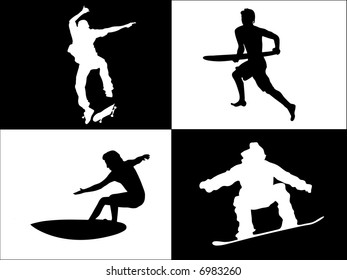 extreme sport silhouette