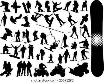 extreme sport silhouettes