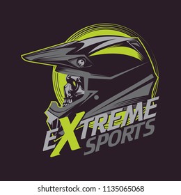 extreme sport skull vector illustration