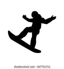 Extreme sport snowboard design. Snow and snowboard jump, snowboard isolated, surfing and winter, cold and mountain, speed board, season snowboarding, snowboarder illustration. Black on white