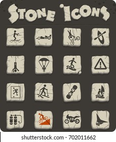 extreme sport web icons for user interface design