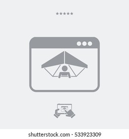 Extreme sport website - Vector flat icon