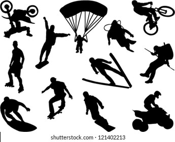 extreme sports collection vector