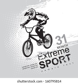 extreme sports with a cyclist