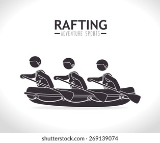 Extreme sports design over white background, vector illustration.