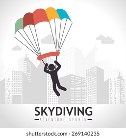 Extreme sports design over white background, vector illustration.