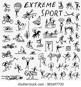 extreme sports doodles 