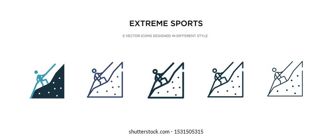 extreme sports icon in different style vector illustration. two colored and black extreme sports vector icons designed in filled, outline, line and stroke style can be used for web, mobile, ui