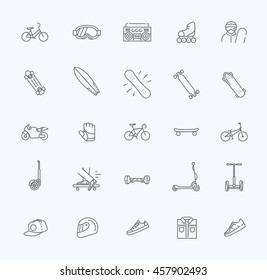 extreme sports icon set