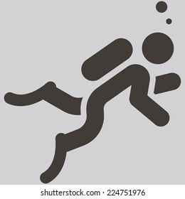 Extreme sports icon set - diving icon
