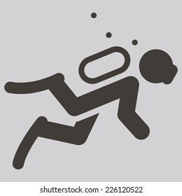 Extreme sports icon set - diving icon