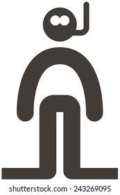 Extreme sports icon set - diving icon