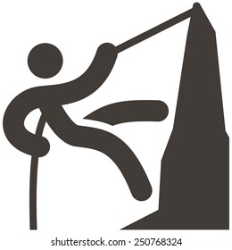 Extreme sports icon set - mountaineering icon