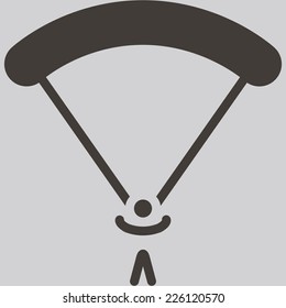 Extreme sports icon set - parachute sport icon