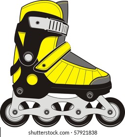 Extreme Sports Roller Skates - isolated vector illustration