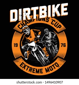 Extreme style motocross in dirt