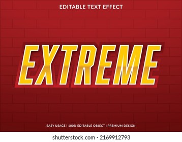 extreme text effect template with abstract style use for business logo and brand
