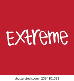 texto extremo sobre fondo rojo.