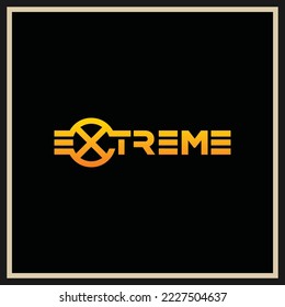 EXTREME text typography logo concept
