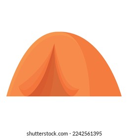 Extreme tourism tent icon cartoon vector. Activity travel. Winter adventure