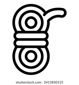 Extreme tourist rope icon outline vector. Tourist camping. Rock hiking