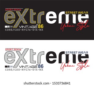 extreme typography for print t shirt