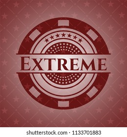 Extreme vintage red emblem