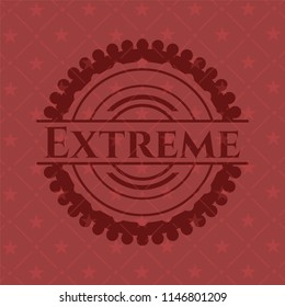 Extreme vintage red emblem