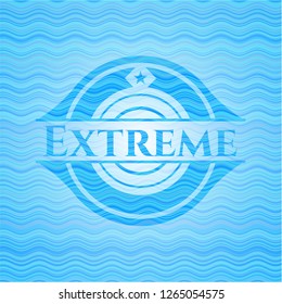 Extreme water concept badge.