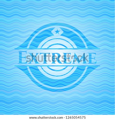 Extreme water concept badge.
