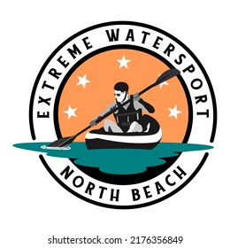 Extreme Watersport simple illustration vector logo