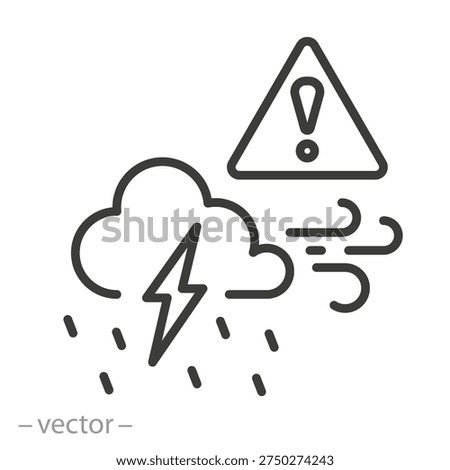 extreme weather icon outline editable sign 