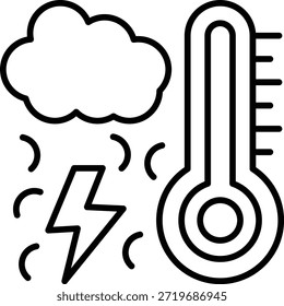 Icono de Vector de Clima extremo. Se puede utilizar para aplicaciones de impresión, móviles y de Web.
