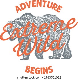 Extreme Wild Adventure Begins t-shirt design for adventure lovers 3