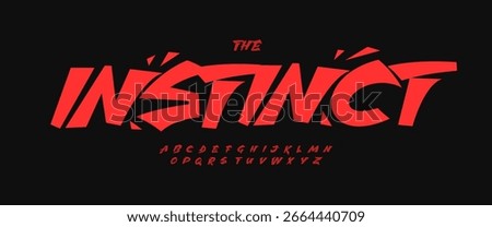 Extreme wild alphabet, comics art italic letters, urban comic font for racing logo, youth headline, edgy rebel phrase, graffiti drift typography, dynamic motion typographic design. Vector typeset