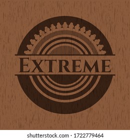 Extreme wood icon or emblem. Vector Illustration. 