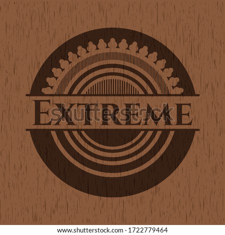 Extreme wood icon or emblem. Vector Illustration. 
