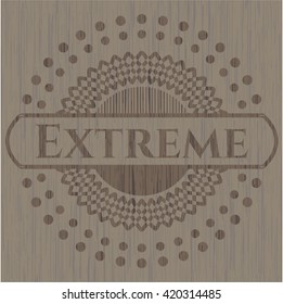 Extreme wooden emblem. Vintage.