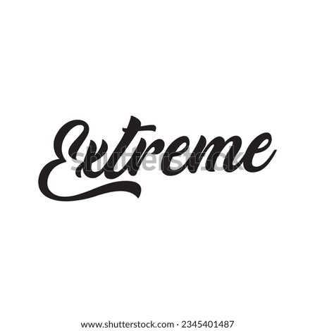 extreme word in black over white