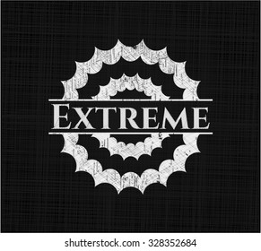 Extreme written with chalkboard texture